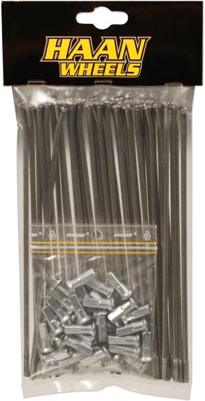 Haan Wheels Achterwiel 17″ RVS spakenset 32 stuks + nippels voor OEM naaf Honda
