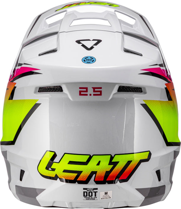 Leatt Crosshelm Moto 2.5 V26  Wit/Fluor Geel/Roze Volwassenen 2026 Collectie