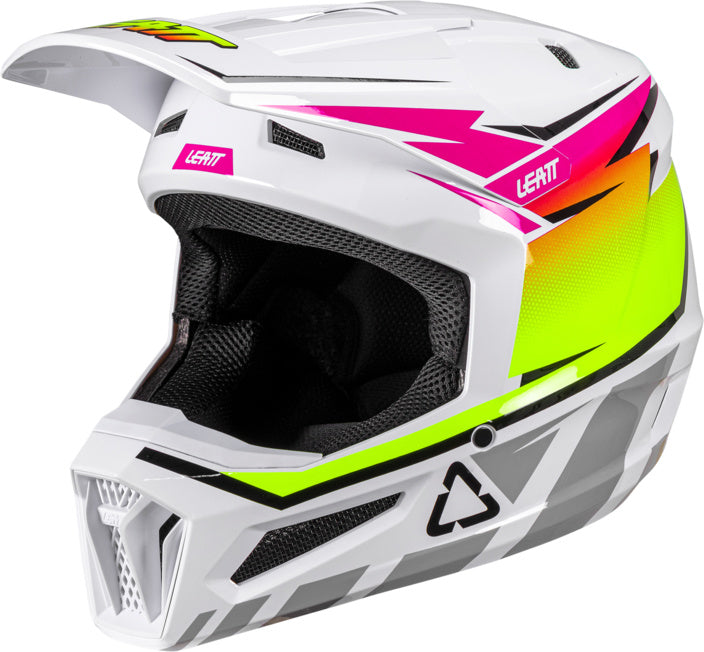 Leatt Crosshelm Moto 2.5 V26  Wit/Fluor Geel/Roze Volwassenen 2026 Collectie
