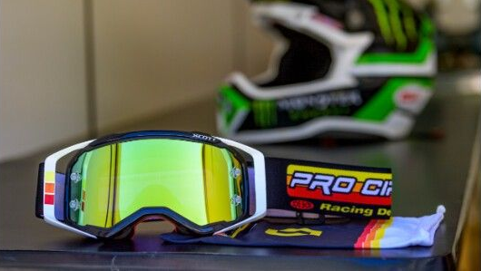 Scott Prospect crossbril Pro Circuit Zwart / Wit ( Lens Geel chrome works )