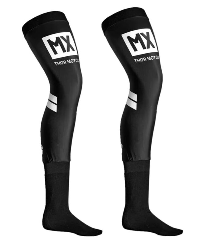 Thor Kniebrace cross sokken zwart/wit maat L/XL