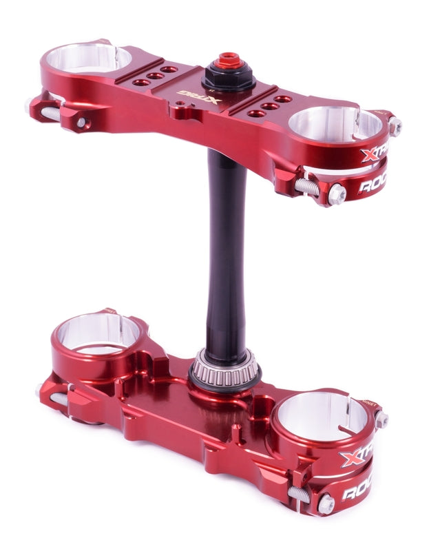 X-Trig Rocs kroonplaten offset 20-22mm Rood/Bruin Yamaha YZ 250F 2012-2023 & YZ 450F 2010-2015 / 2018-2022