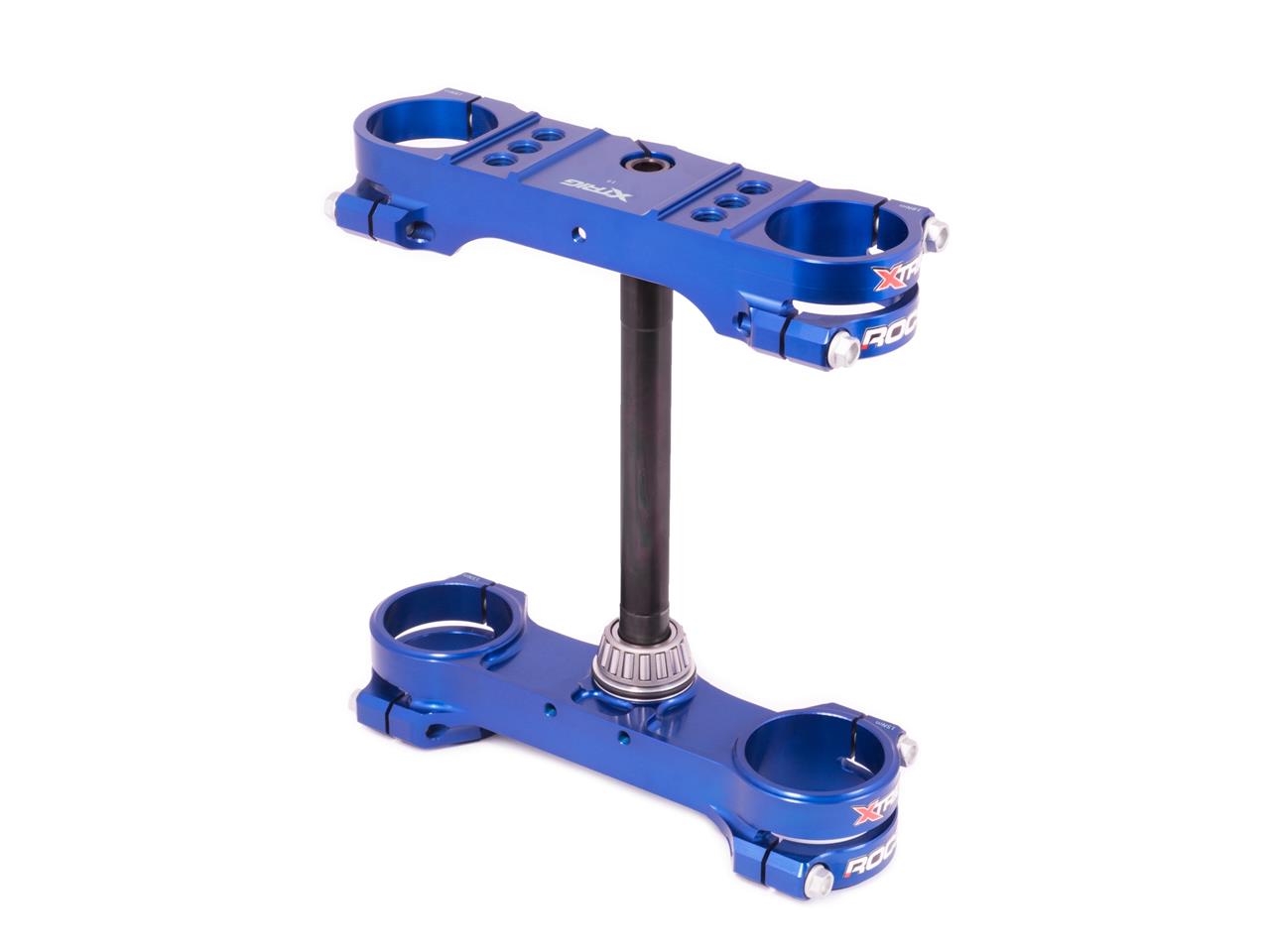 X-Trig Rocs kroonplaten met offset 14mm Blauw KTM SX 85 2014- & Husqvarna TC 85 2014- & Gas Gas MC 85 2021-
