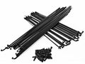 CC-Products Achterwiel 19″ RVS spakenset Zwart ( poedercoat zwart ) 36 stuks + nippels Zwart ( aluminium ) voor OEM wielen KTM/Husqvarna/Gas Gas 2008-