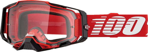 100% Armega Crossbril Rood - Heldere lens ( 2026 collection )