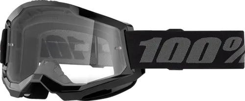100% Strata 2 Crossbril Zwart - heldere clear lens ( 2026 collection )