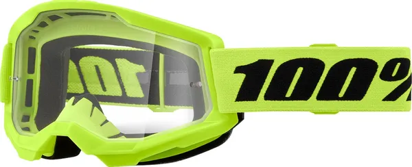 100% Strata 2 Volwassen Crossbril Geel - heldere clear lens ( 2025 collection )