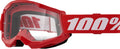 100% Strata 2 Crossbril Rood - heldere clear lens ( 2026 collection )