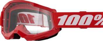 100% Strata 2 Crossbril Rood - heldere clear lens ( 2026 collection )