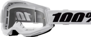 100% Strata 2 Crossbril Wit - heldere clear lens ( 2026 collection )