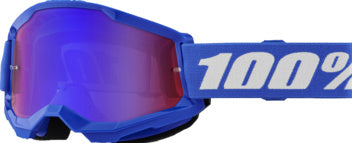 100% Strata 2 Crossbril Blauw - Blauwe/Rode Spiegel lens ( 2026 collection )
