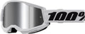 100% Strata 2 Crossbril Wit - Zilver Spiegel lens ( 2026 collection )