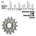 Moto Master voortandwiel 13 tands Triumph TF 250/450