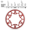 Moto Master achtertandwiel 49 tands aluminium rood Ducati Desmo 450 MX/EDX 2026