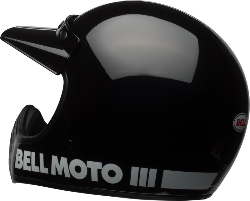BELL Moto-3 Classic Crosshelm Gloss Zwart 2023 Collectie ( glans kleur )