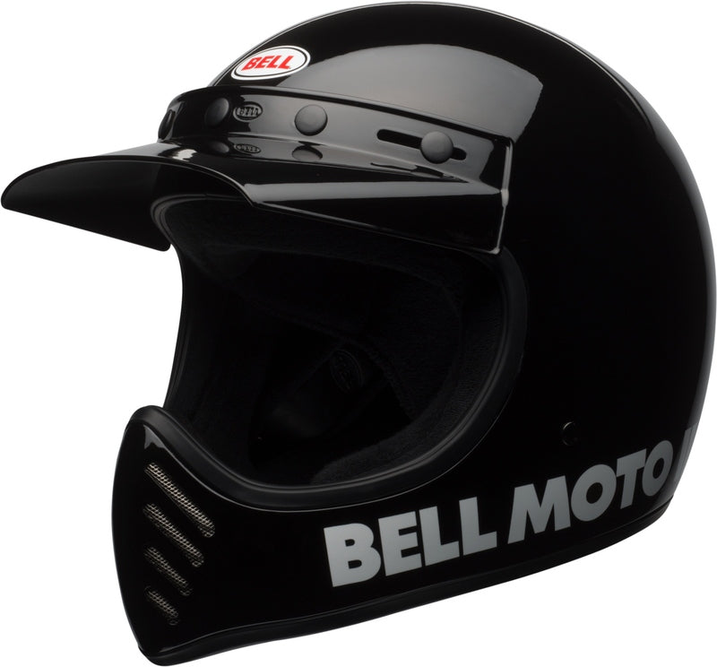 BELL Moto-3 Classic Crosshelm Gloss Zwart 2023 Collectie ( glans kleur )
