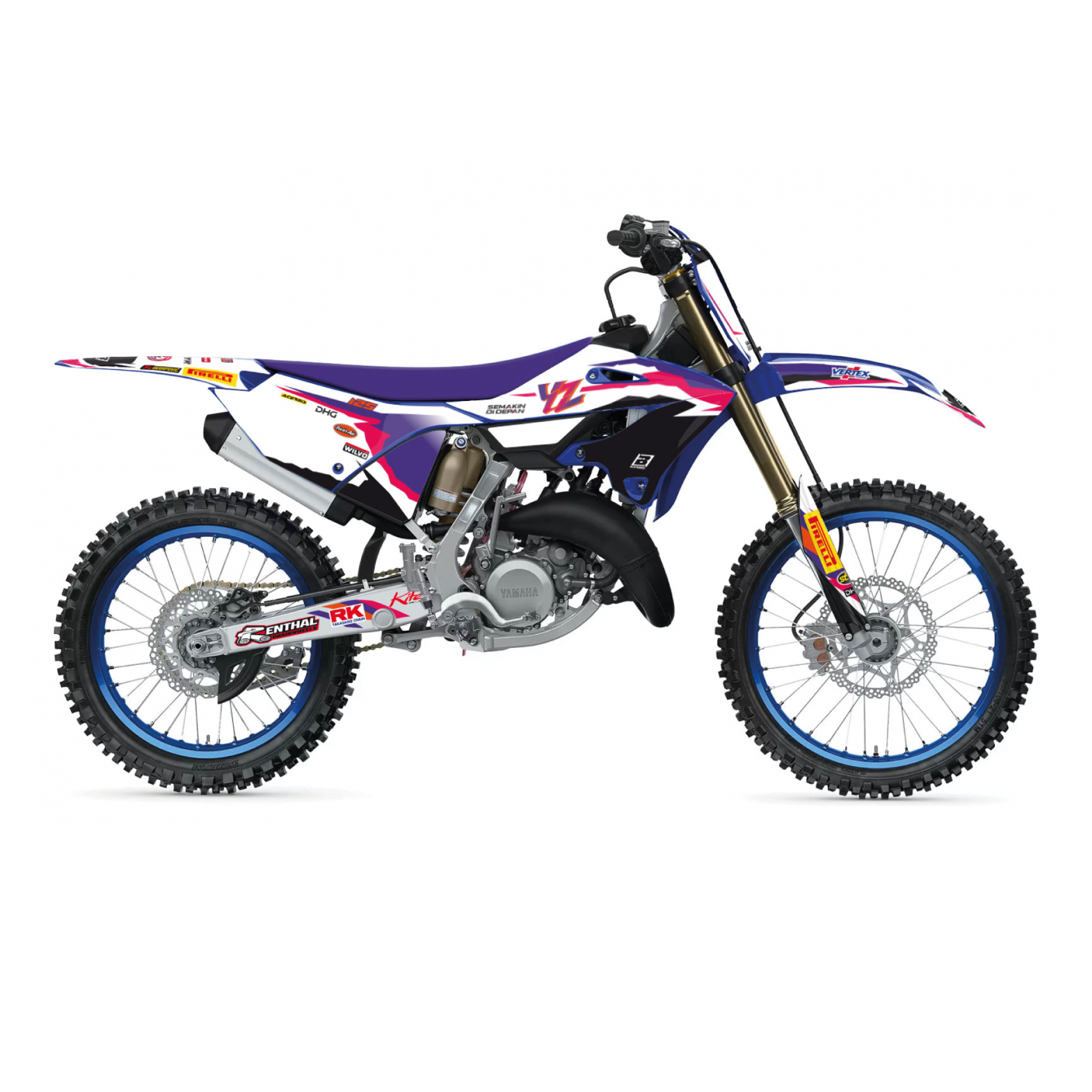 Blackbird stickerset met zadelovertrek Replica Team Factory 50th Anniversay Yamaha YZ 125/250 2022-2024