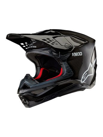 Alpinestars MX crosshelm Supertech M10 ( SM10 ) Solid Carbon ( 2026 collectie )
