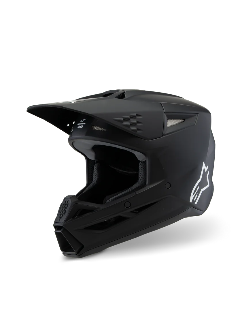Alpinestars MX Jeugd/Kinderen crosshelm SM3 Solid Zwart 2026 collectie