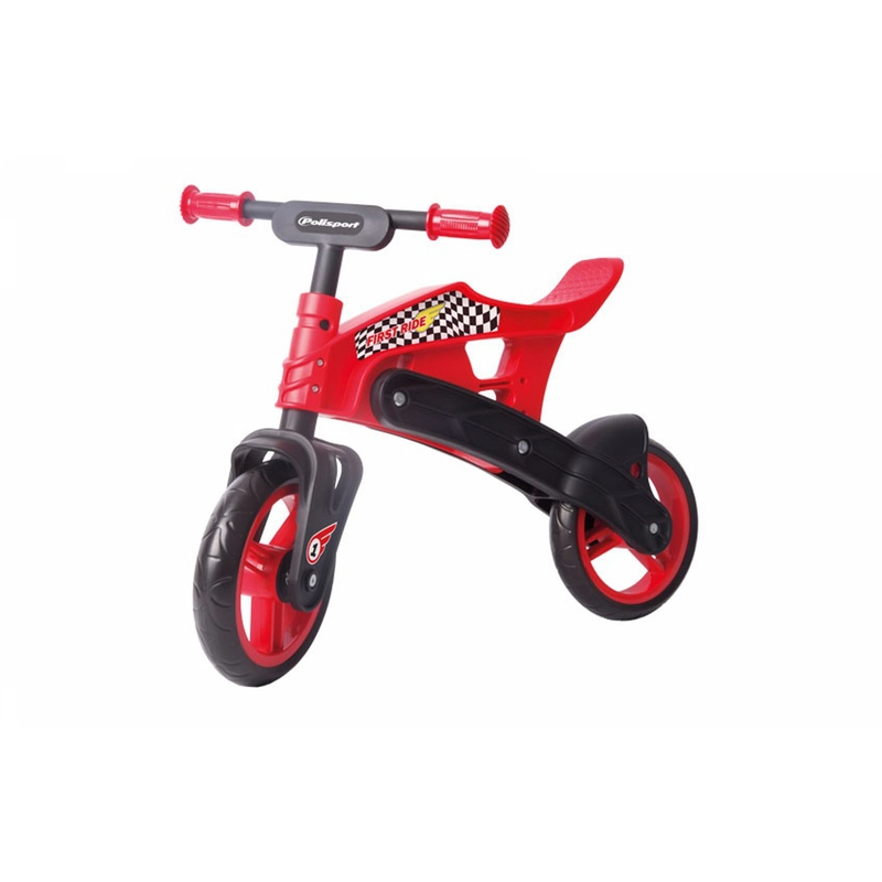 Polisport loopfiets Zwart / Rood voor Kinderen vanaf 2 jaar ( zadel verstelbaar in 3 posities )