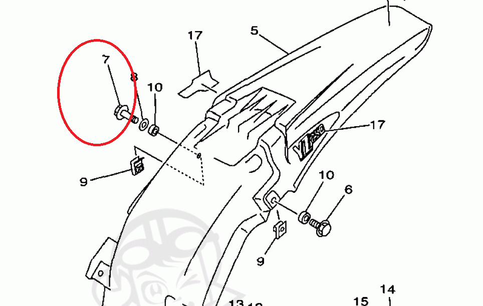 Yamaha OEM BOLT, FLANGE(4MY)