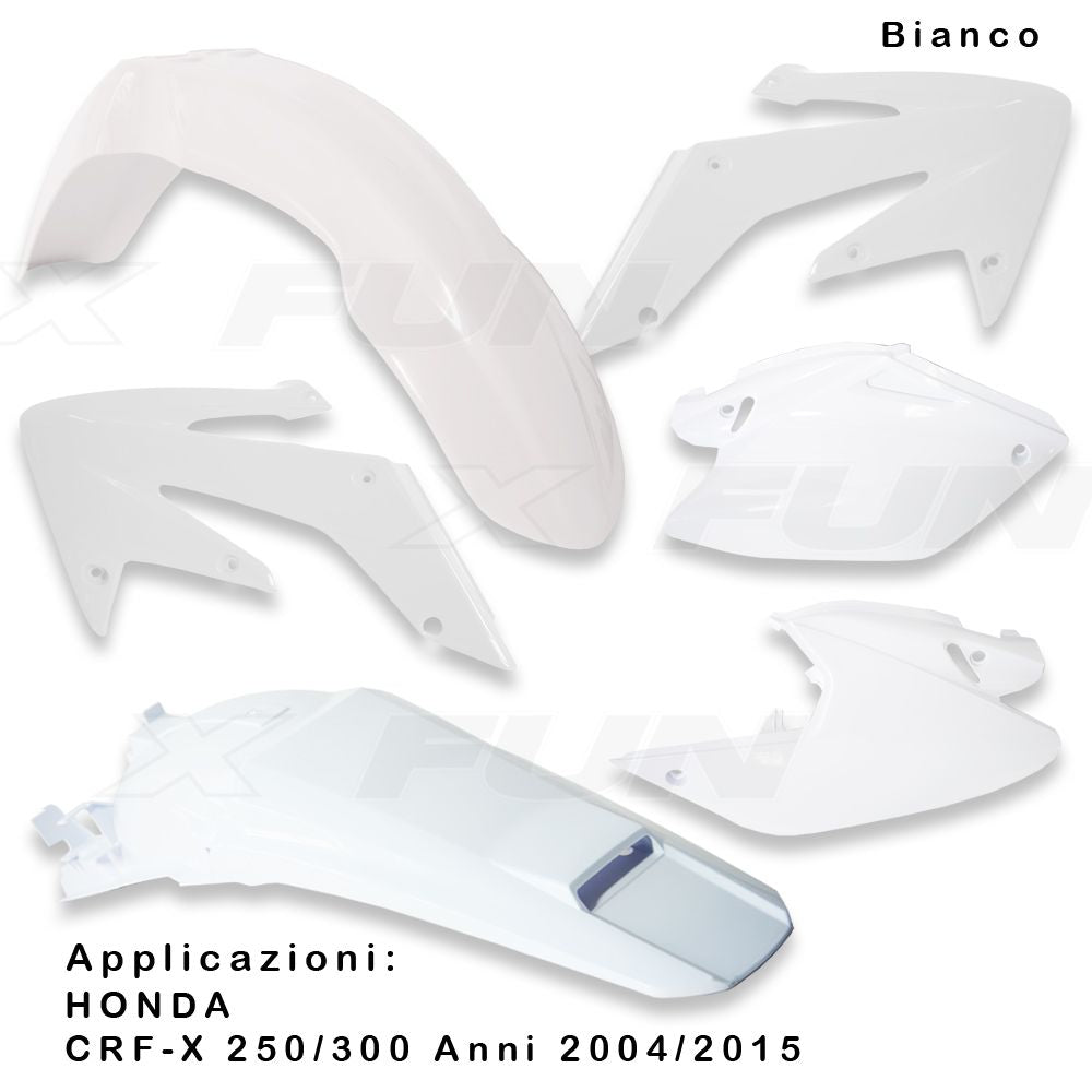 X-Fun plastic kit Wit Honda CRF 250X 2004-2017