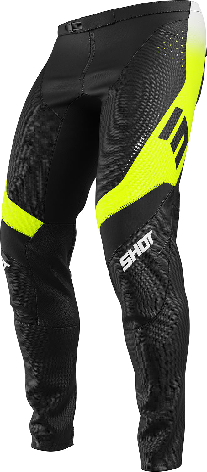 Shot MX Cross Broek Volwassen Contact Ionyx Fluor Geel Zwart 2026 Collectie