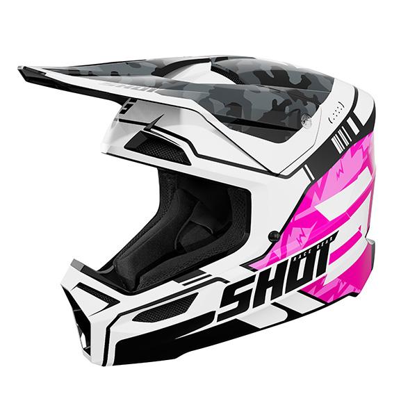 Shot MX Crosshelm Kinderen Flash Roze Glans 2026 Collectie