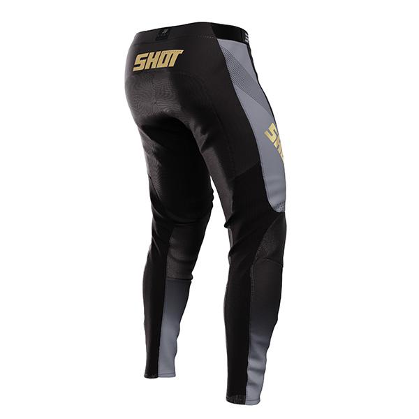 Shot MX Cross Broek Volwassen Aerolite Zwart / Goud 2025 Collectie