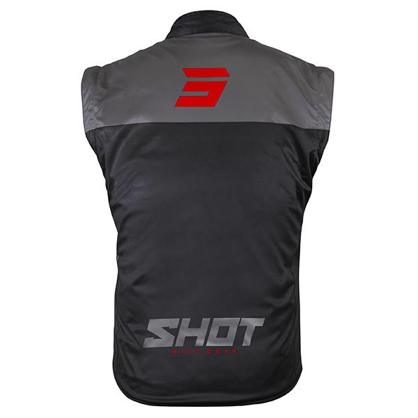Shot Enduro Bodywarmer Volwassenen Lite Zwart/Rood 2026 collectie