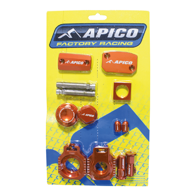 Apico Factory Bling Pack Oranje KTM 125 SX 09-12 150 SX 09-12 150 XC 10-12 450 SX-F 09-12 450 XC-F 09 505 XC-F 09 125 EXC 08-13 200 EXC 08-13
