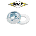 Bolt achteras moer + ring M18 Honda CR 125/250 82-99, Kawasaki KX 125/250 93-02, Suzuki RM 125/250 86-08, Yamaha YZ 125/250 82-98