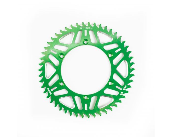S-teel achtertandwiel 49 tands aluminium Groen Kawasaki KX/KXF 125/250/450