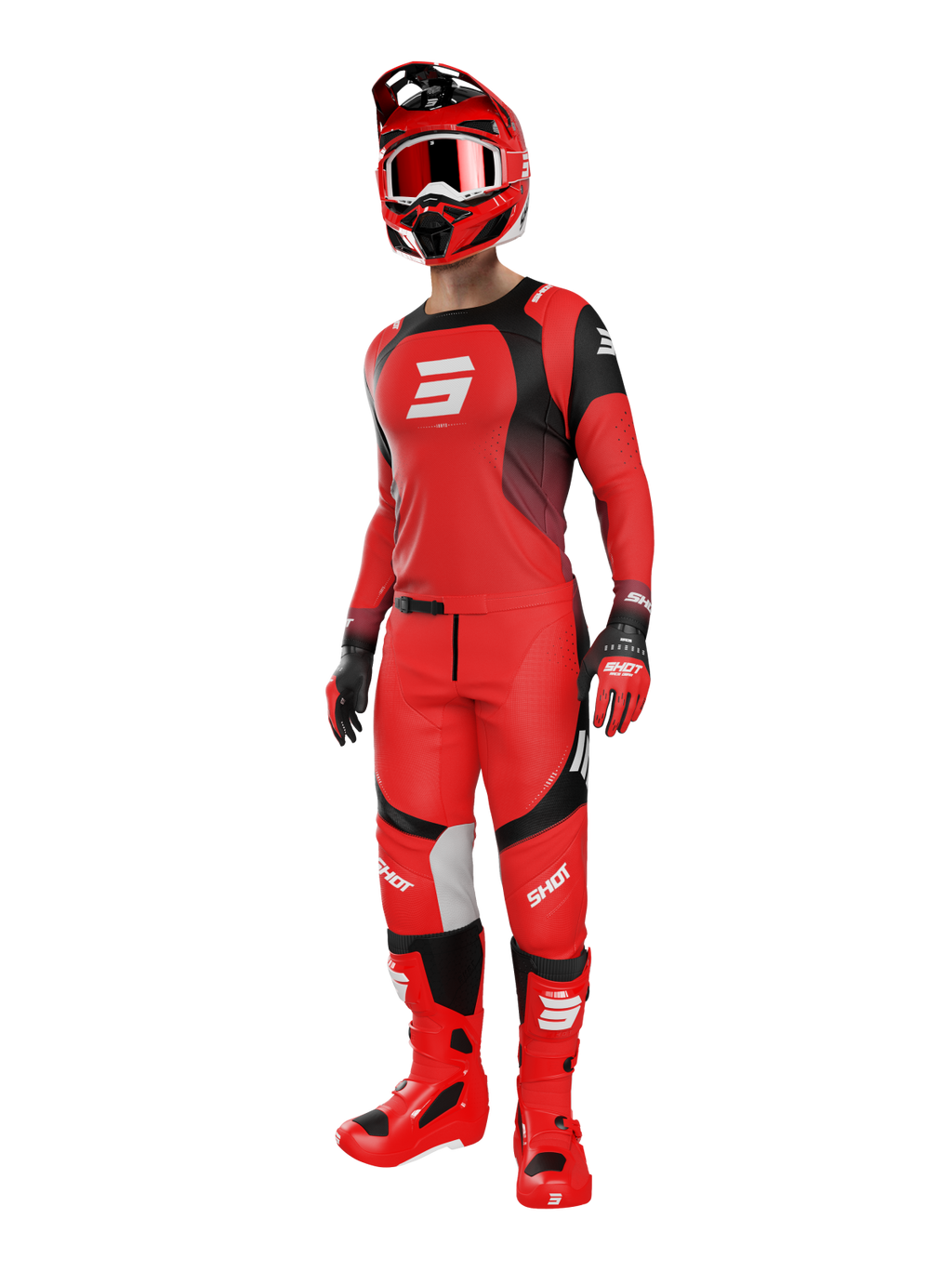 Shot MX Cross Shirt Volwassen Contact Ionyx Rood 2026 Collectie
