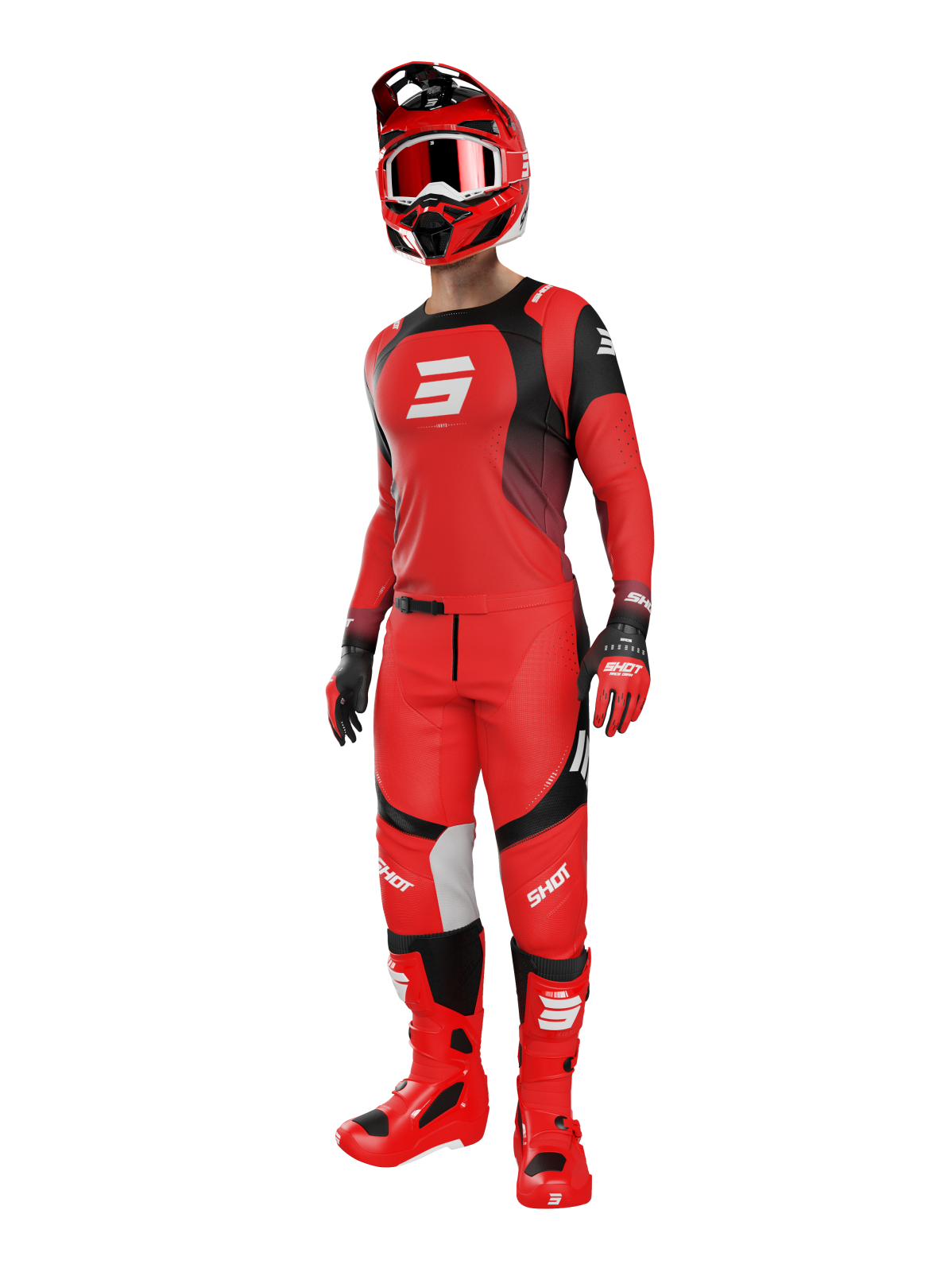 Shot MX Cross Shirt Volwassen Contact Ionyx Rood 2026 Collectie
