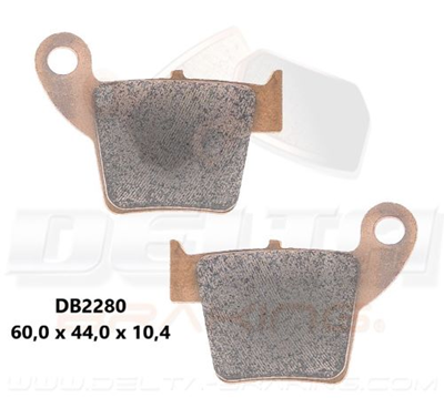 Delta Braking Sintered achter remblokken DB2280 Type D