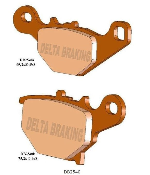 Delta Braking Achter remblokken DB2540 Type D