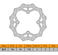 Delta Braking achter remschijf ( 184mm ) Type D Kawasaki KX 85 01-15 & KX 100 01-15