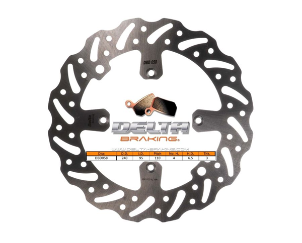 Delta Braking voor remschijf ( 240mm ) Type G KTM SX 85 2013- & Husqvarna TC 85 2014- & Gas Gas MC 85 2021-