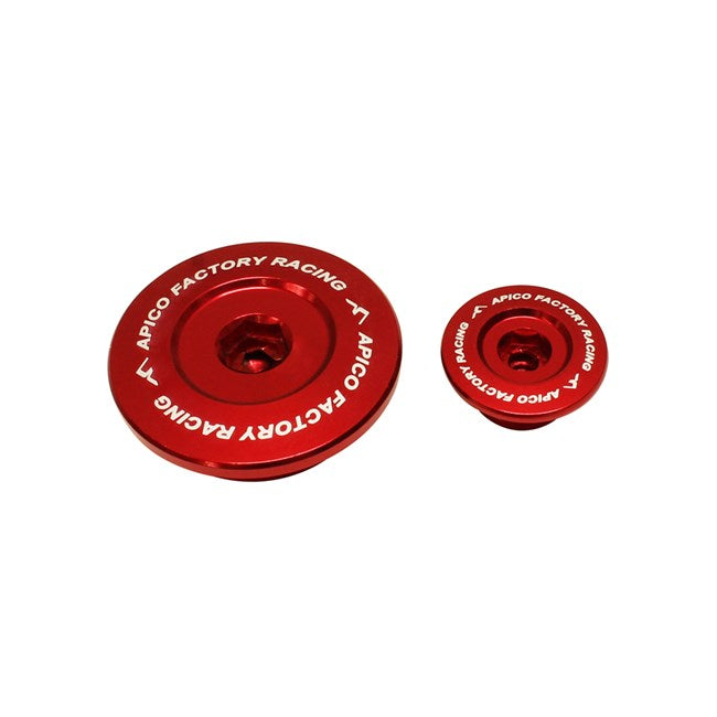Apico Blok pluggen aluminium rood Honda CRF 150R 07-21 & CRF 250R 10-17 & CRF 450R 02-16 & CRF 450X 05-17