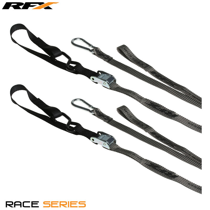 RFX spanbanden grijs / zwart met extra lus