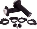Odi Micro-X Lock-On handvaten Half Waffle Zwart/Zilver (voor KTM/Husqvarna/Gas Gas 50/65cc) & Kawasaki KX 65/85