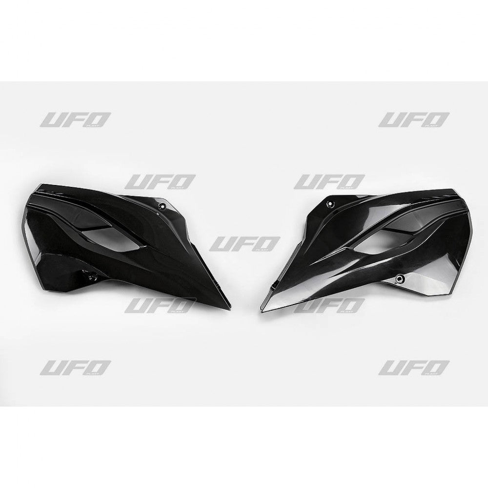 UFO Radiator Kappen Zwart Husqvarna TC 125 14-15 & TC 250 14-16 & FC 250/350/450 14-15 & TE 125/250/300 14-16 & FE 250/350/450/501 14-16