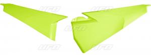 UFO Bovenste Zijnummerborden Fluor Geel Husqvarna TC/FC 125/250/350/450 19- & TE 250/300 20- & FE 250/350/450/501 20-