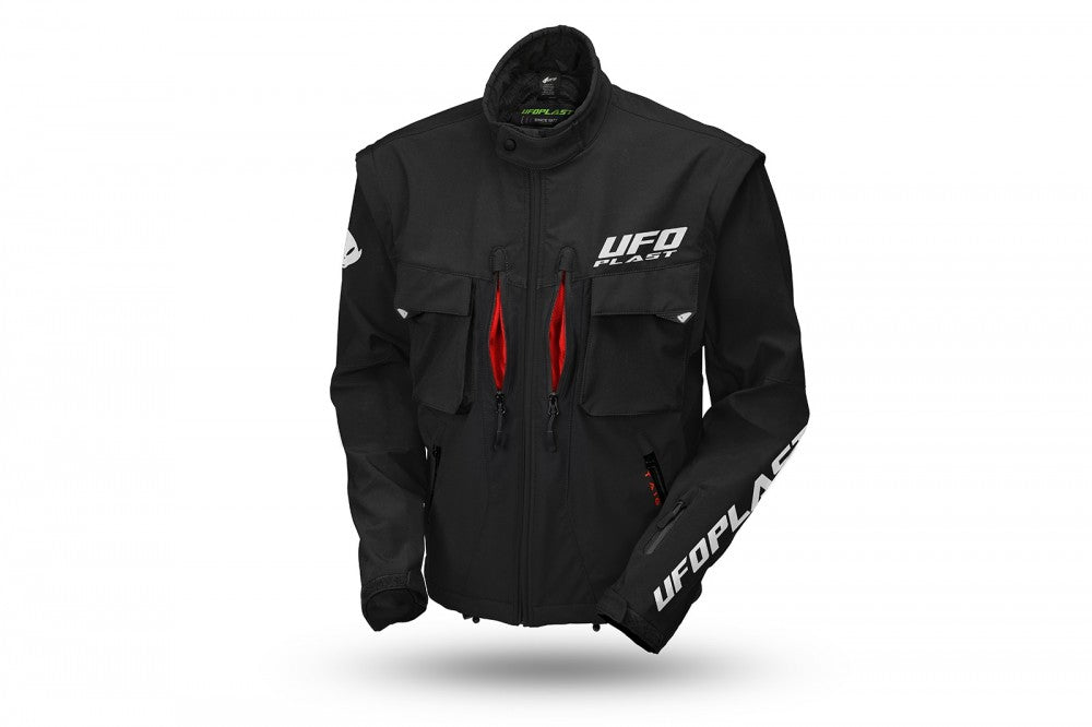 UFO Taiga Enduro Jas Volwassenen Maat Zwart met afritsbare mouwen