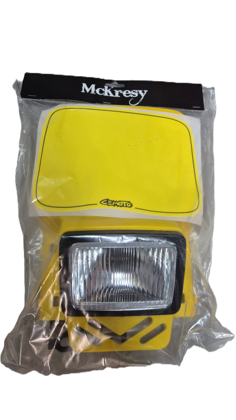Cemoto enduro koplamp compleet Geel universeel