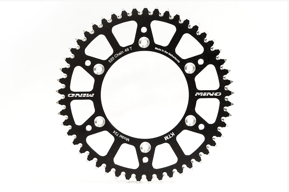 Mino achtertandwiel 48 tands aluminium zwart KTM SX/SX-F/EXC/EXC-F 90- & Husqvarna TC/FC/FE/TE 125/150/250/350/450/501 14-