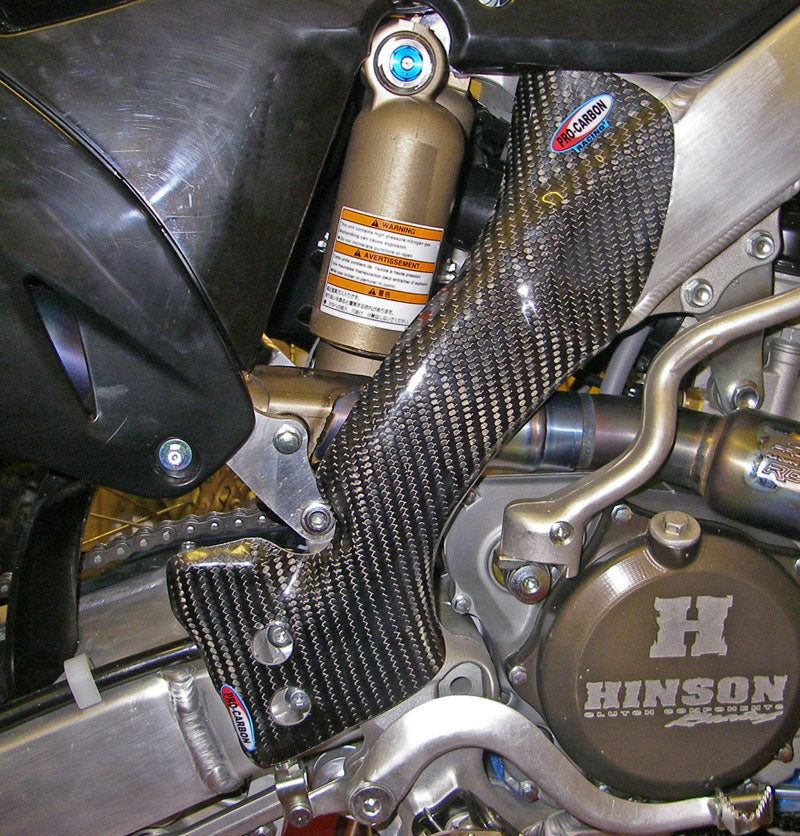 Pro Carbon framebeschermers ( lang ) Kawasaki KX 450F 2009-2011