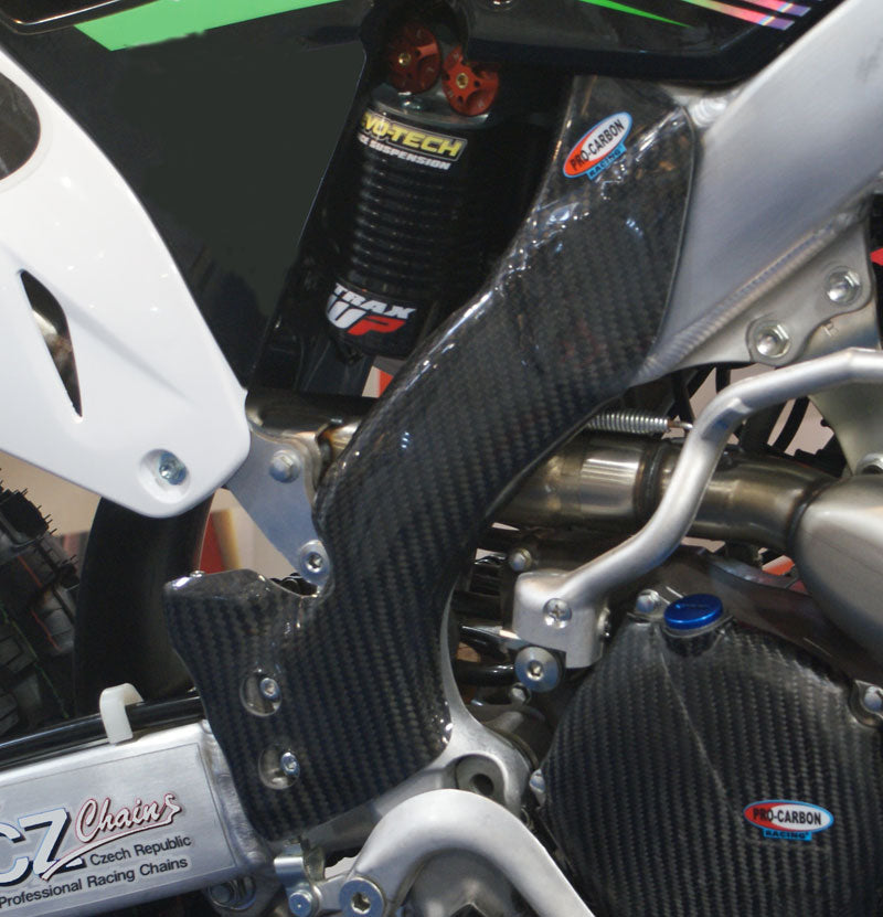 Pro Carbon framebeschermers ( lang ) Kawasaki KX 250F 2017-2020