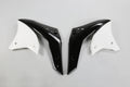UFO radiator kappen Zwart / Wit Kawasaki KX 250F 2006-2008